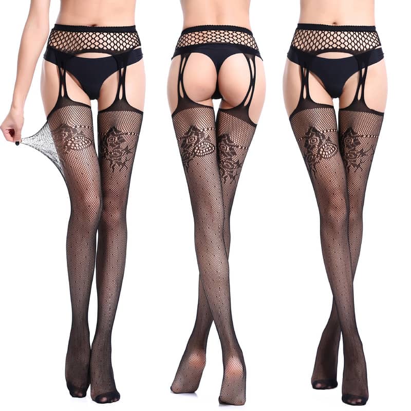 Hollow Garter Jacquard Sexy Pantyhose 6062