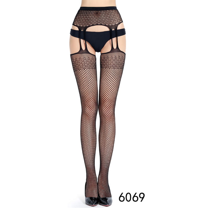 Hollow Garter Jacquard Sexy Pantyhose 6069