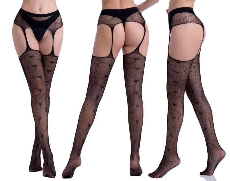 Hollow Garter Jacquard Sexy Pantyhose 6072