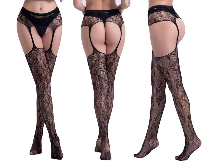 Hollow Garter Jacquard Sexy Pantyhose 6074