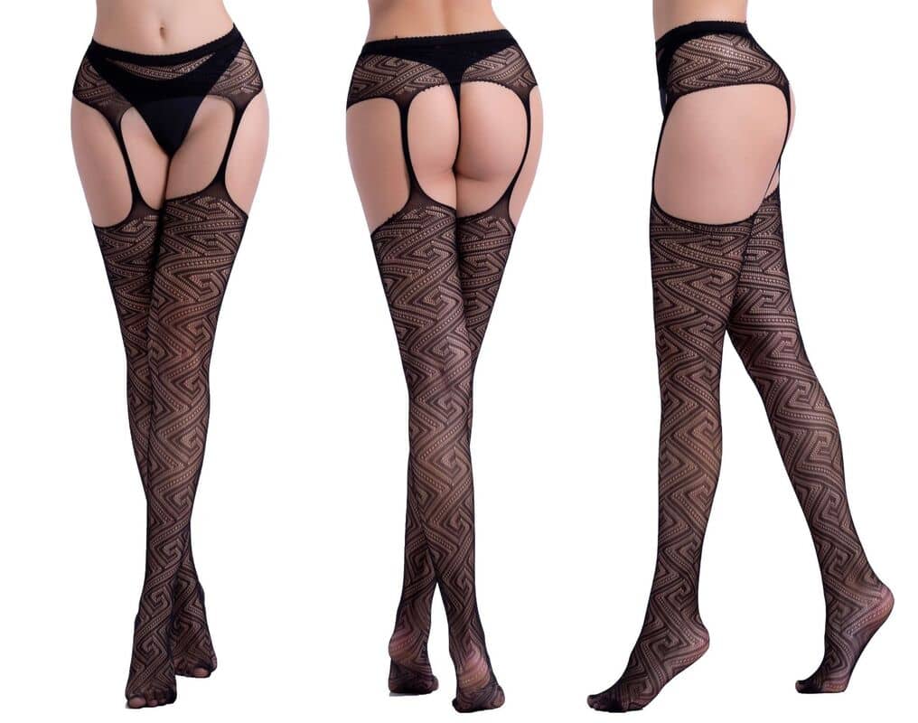 Hollow Garter Jacquard Sexy Pantyhose 6078